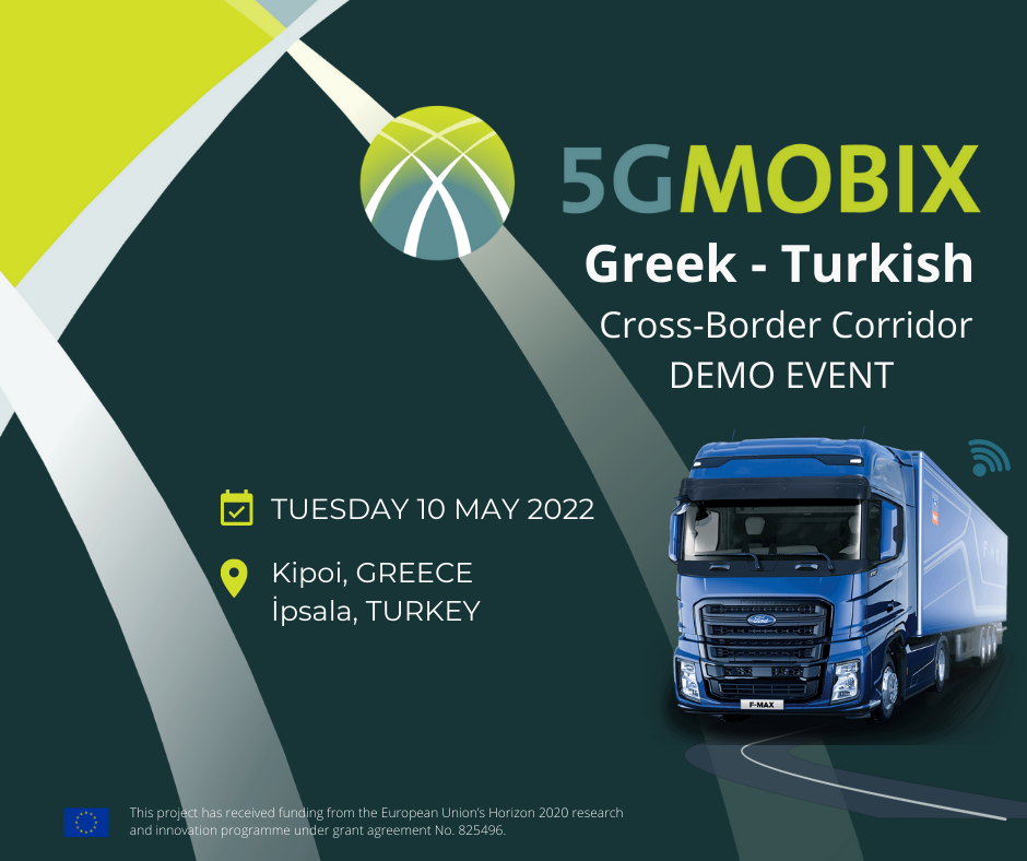 Read more about the article Πρωτοποριακές εφαρμογές αυτόματης οδήγησης στην πρώτη δοκιμαστική επίδειξη στα ελληνο-τουρκικά σύνορα, από το έργο 5G-MOBIX!